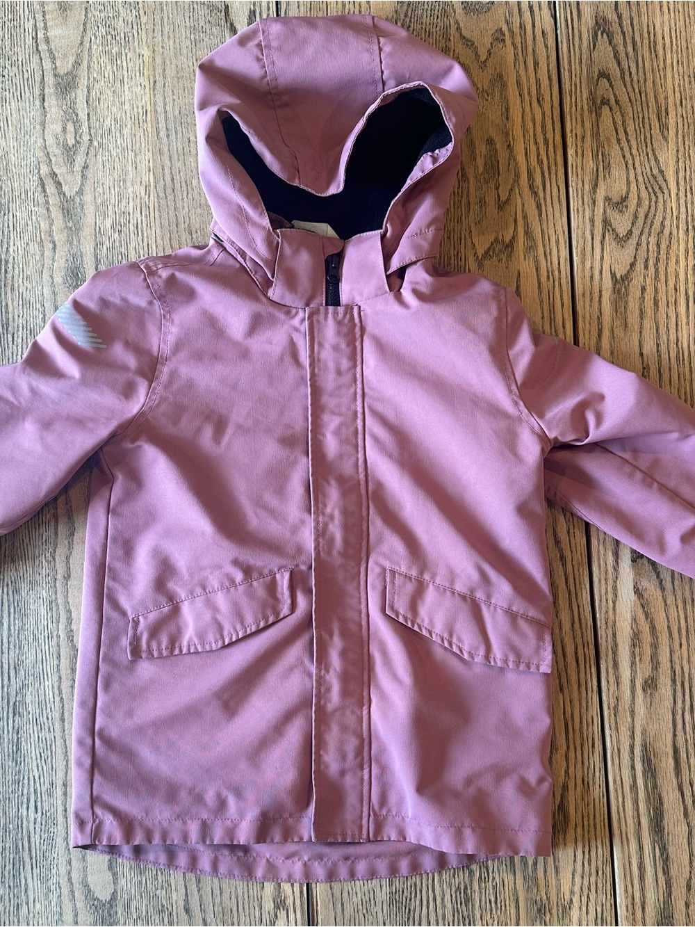 H&M Kids Hooded Puffer Jacket - Dusty Rose